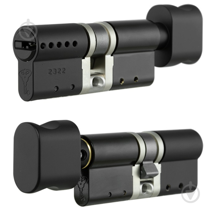 Цилиндр Mul-T-Lock 45x45 ключ-вороток 90 мм черный/черный MTL400 3KEY - фото 1