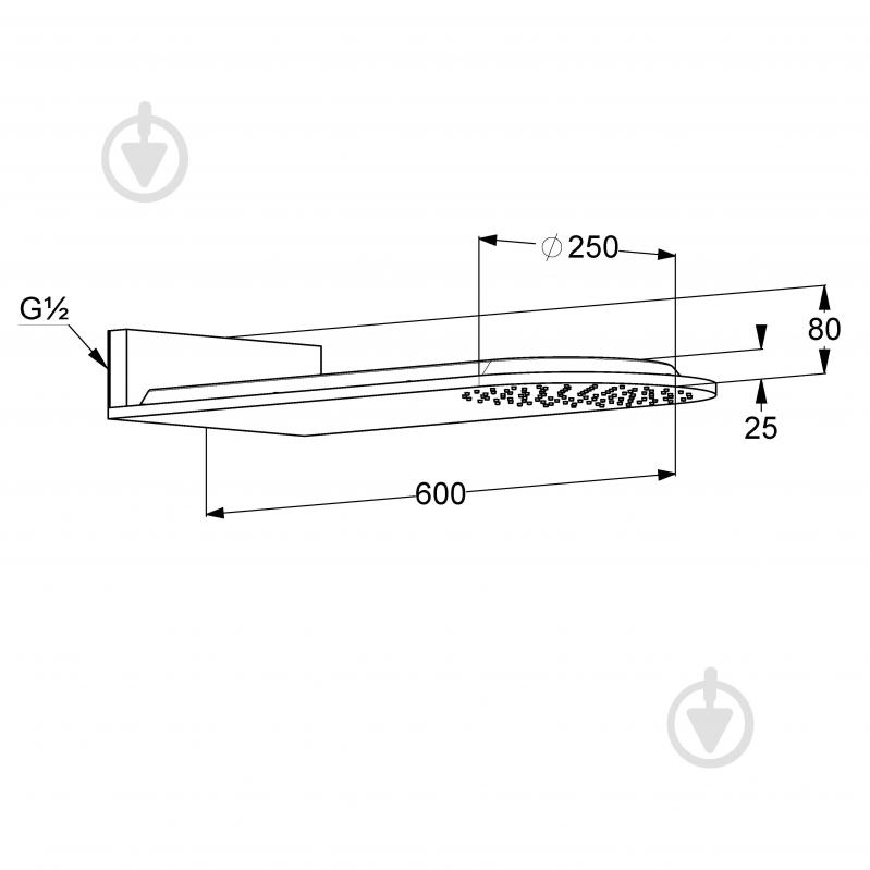 Верхний душ Kludi A-QA DN 15 d250 мм 648700500 - фото 2