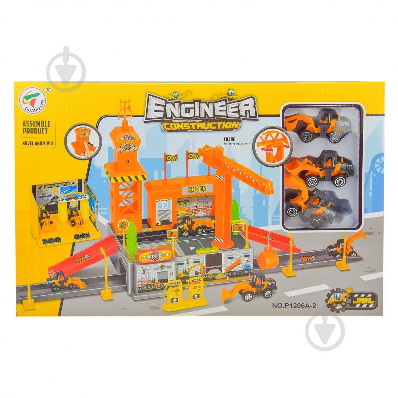 Игровой набор Паркинг, Строители 3 машинки P1206A-2 - фото 1 Игровой набор Паркинг, Строители 3 машинки P1206A-2 - фото 1