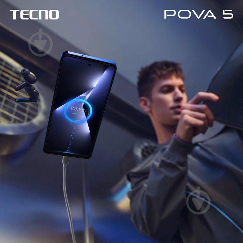 Смартфон Tecno POVA 5 (LH7n) 8/256GB mecha black (4894947000485) - фото 9