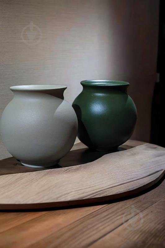 Ваза керамическая Kerama tato Сфера 16,5 см оливка - фото 7 Ваза керамическая Kerama tato Сфера 16,5 см оливка - фото 7