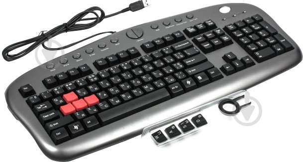 Клавиатура A4Tech KB-28G USB Silver+Grey (KB-28G) - фото 2