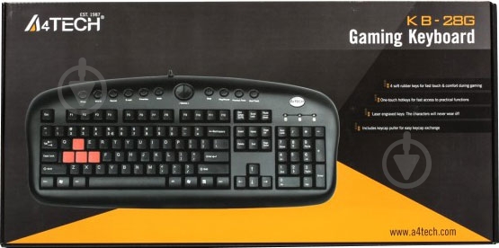 Клавиатура A4Tech KB-28G USB Silver+Grey (KB-28G) - фото 4