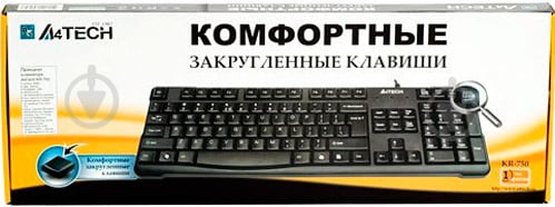 Клавиатура A4Tech (KR-750) USB black - фото 3