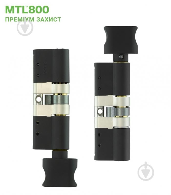 Циліндр Mul-T-Lock 40x40 ключ-вороток 80 мм чорний MTL800/MT5+ - фото 3