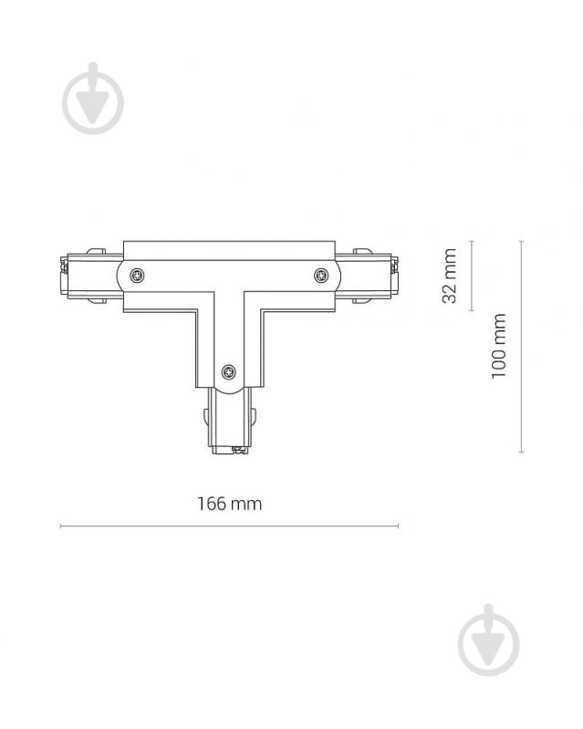 Соединитель Т-образный Nowodvorski черный 8704 - фото 4