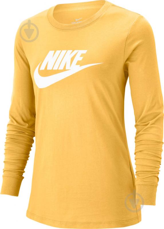 Футболка Nike W NSW TEE ESSNTL LS ICON FTRA BV6171-795 р.M жовтий - фото 1