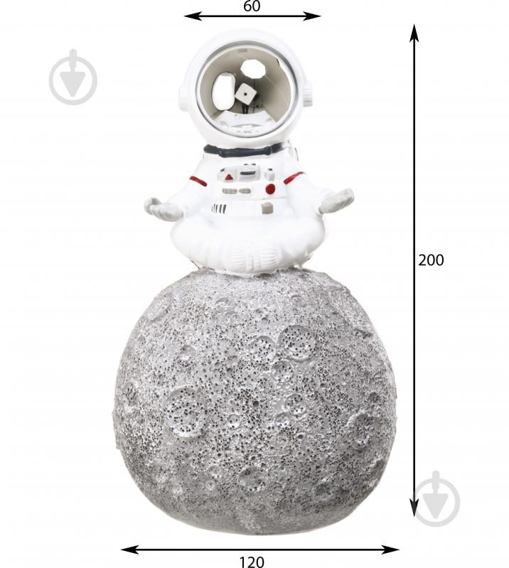 Статуетка Sensio Zen on the Moon 20х11,7х11,4 см білий із сірим - фото 2