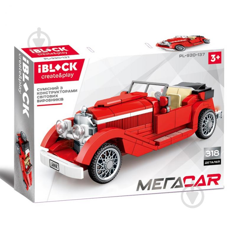 Автоконструктор Iblock Мегаcar, 318 деталей PL-920-137 - фото 1
