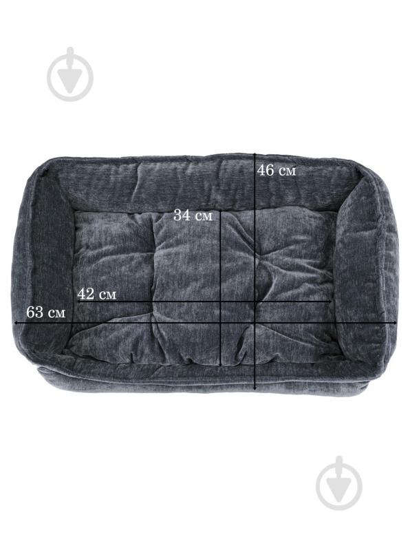 Лежак FX home Валенсия 63х46 см серый - фото 5 Лежак FX home Валенсия 63х46 см серый - фото 5