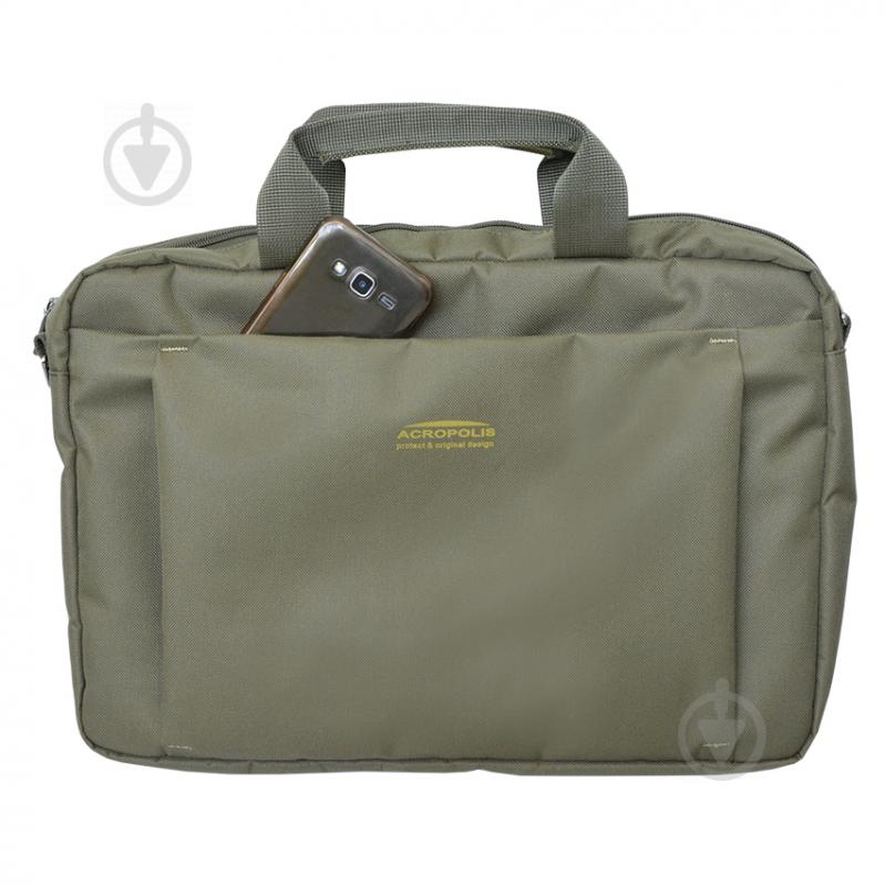 Сумка для ноутбука Акрополіс 15.6" olive green (НБ-3/15о) - фото 1