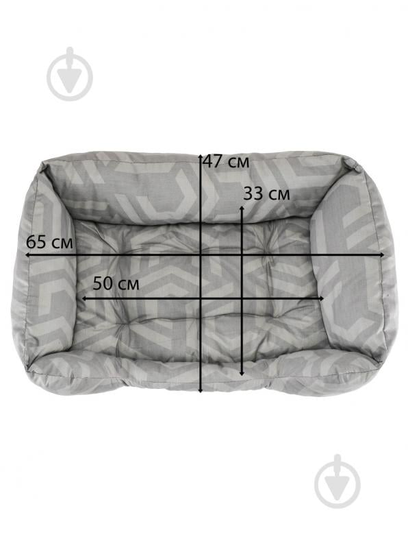 Лежак FX home Хит 65х48 см серый - фото 3