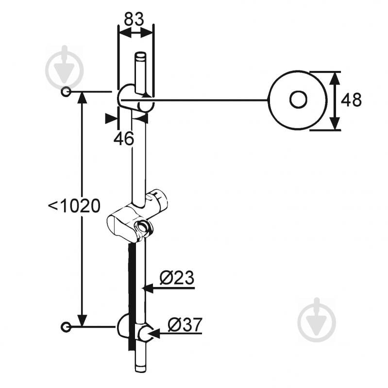 Душевой гарнитур Kludi A-Qav 1100 мм 620950500 - фото 2