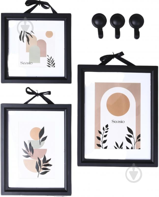 Фотоколлаж Sensio BW 3 фото 10x10/10x15/12x17 см черный - фото 1