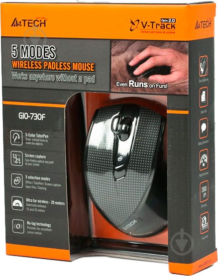 Миша A4Tech G10-730F Black - фото 3 Миша A4Tech G10-730F Black - фото 3