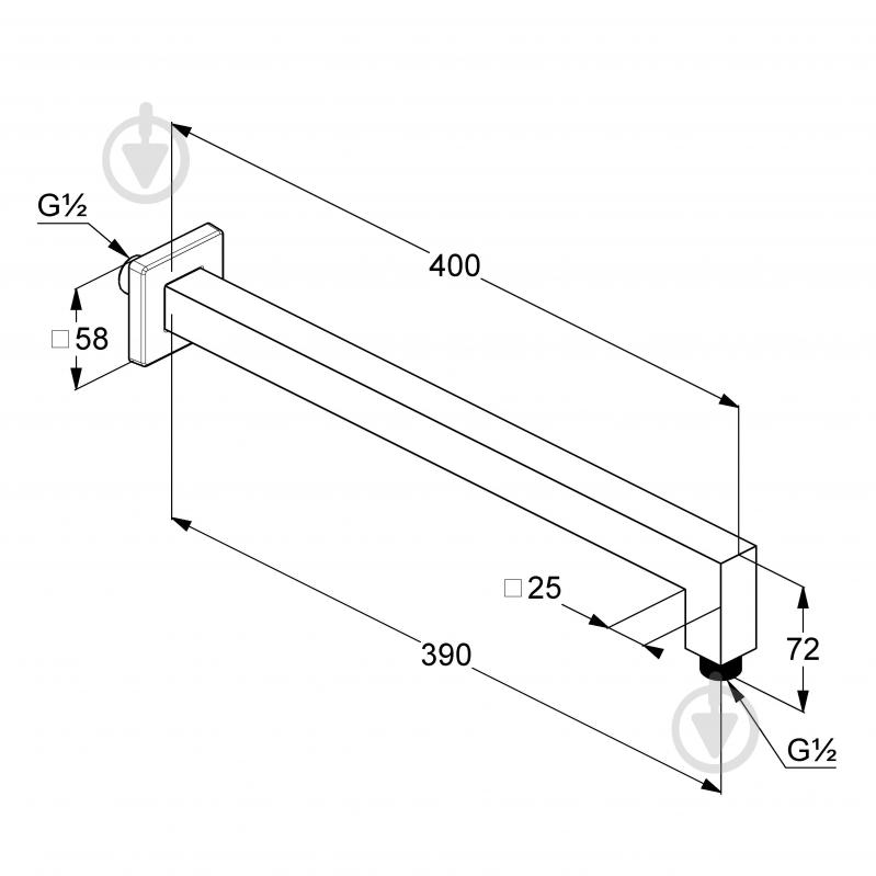Кронштейн настенный для душа Kludi A-QA 665440500 - фото 2
