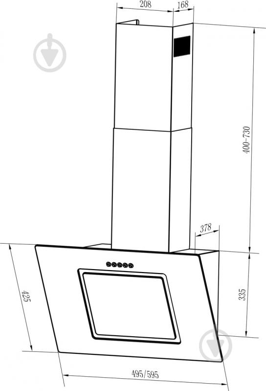 Вытяжка Interline Astra BL A/60 PB/GL/2 - фото 2
