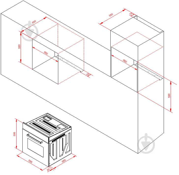 Духовой шкаф Interline HR 600 BK - фото 7