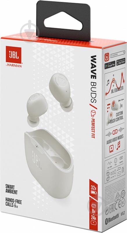 Наушники JBL Wave Buds JBLWBUDSWHT white (980119) - фото 11