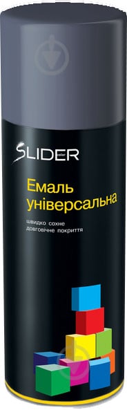 Эмаль SLIDER аэрозольная RAL 7016 серый антрацит глянец 400 мл - фото 1