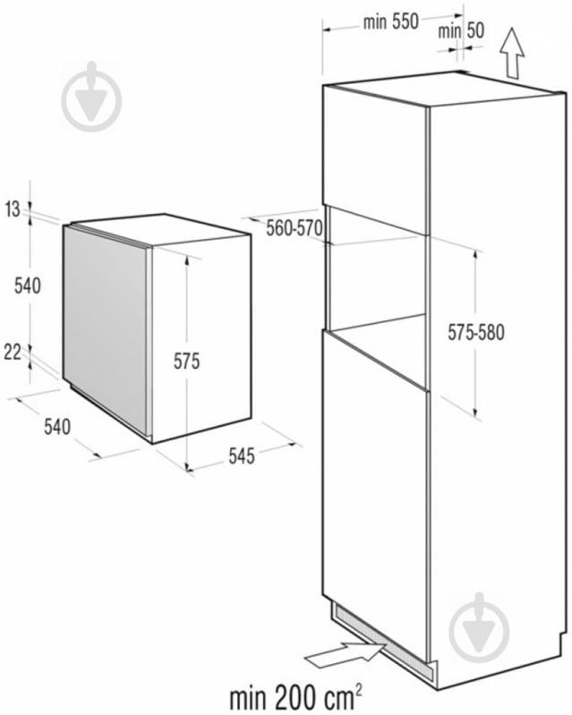 Встраиваемый холодильник Gorenje RBI 4061 AW - фото 2