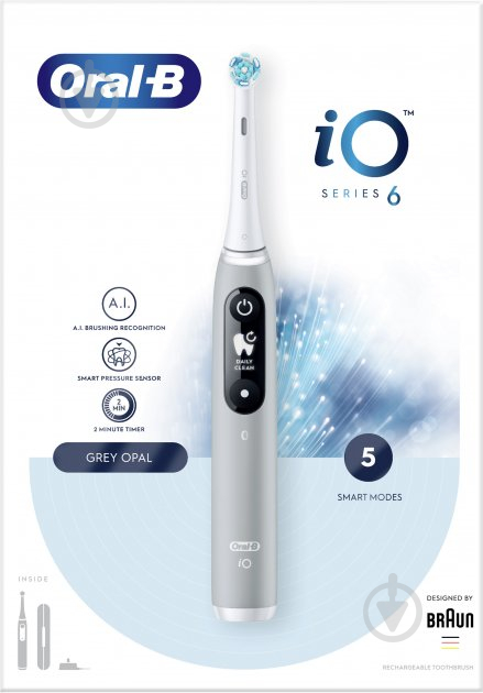 Електрична зубна щітка Braun Oral-B iO Series 6 iOM6.1A6.1K типу 3753 - фото 2