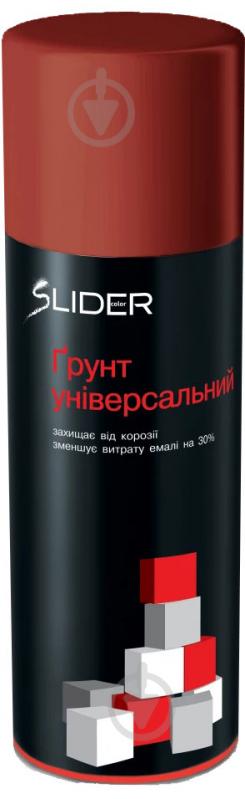 Ґрунт SLIDER аерозольна грунтувальна універсальна червоний глянець 400 мл - фото 1