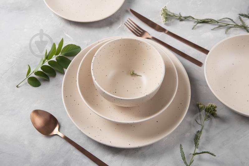 Тарілка обідня Limited Edition Sandy Cream 26,5 см (ZH-7013-1) - фото 4 Тарілка обідня Limited Edition Sandy Cream 26,5 см (ZH-7013-1) - фото 4