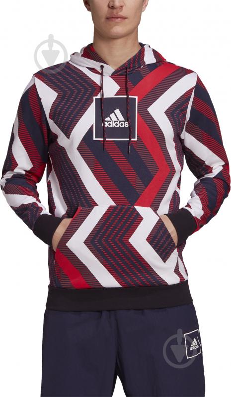 Джемпер Adidas M AOP Hoodie FR7211 р. 2XL білий - фото 8