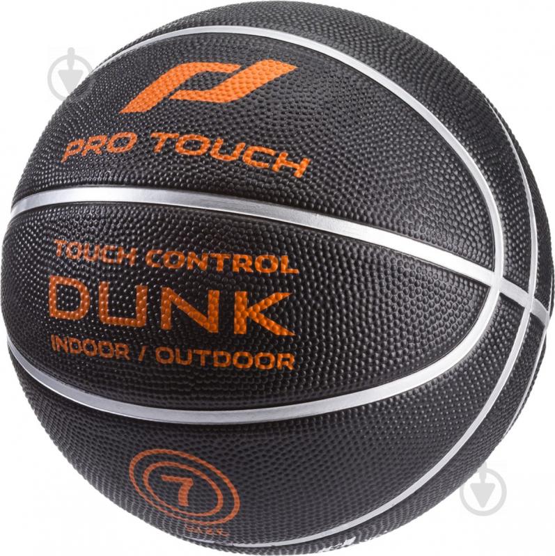 Баскетбольный мяч Pro Touch Dunk 177966-905050 р. 6 черный с оранжевым - фото 1