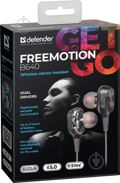 Наушники Defender FreeMotion B640 black (63641) - фото 3