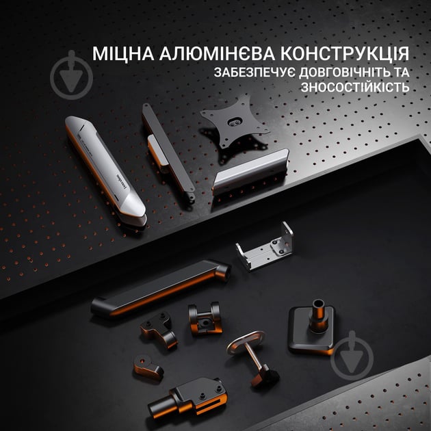 Крепление для монитора Anda Seat Stealth PRO II поворотно-наклонные 17"-42" черный с синим - фото 16