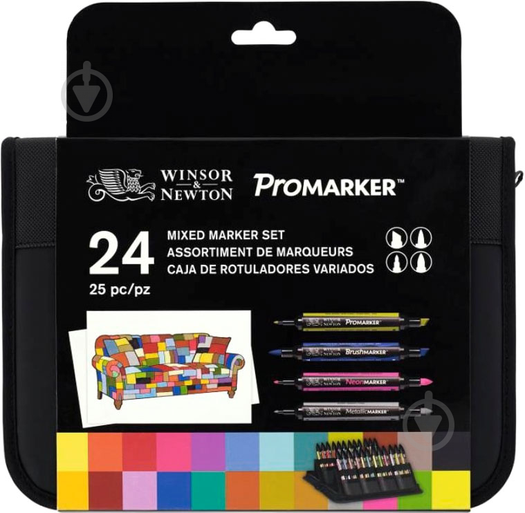 Набор двусторонних маркеров W&N Микс 24 шт. 0290037 разноцветный - фото 1