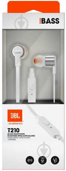 Гарнитура JBL T210 JBLT210GRY grey (275086) - фото 3