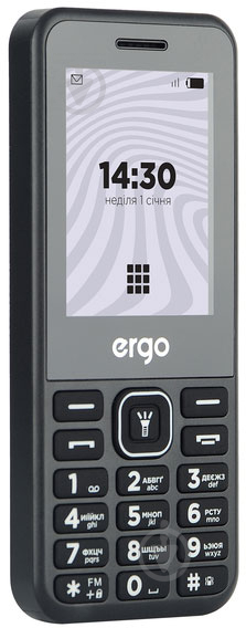 Мобільний телефон Ergo DUAL SIM black B242 Black - фото 2