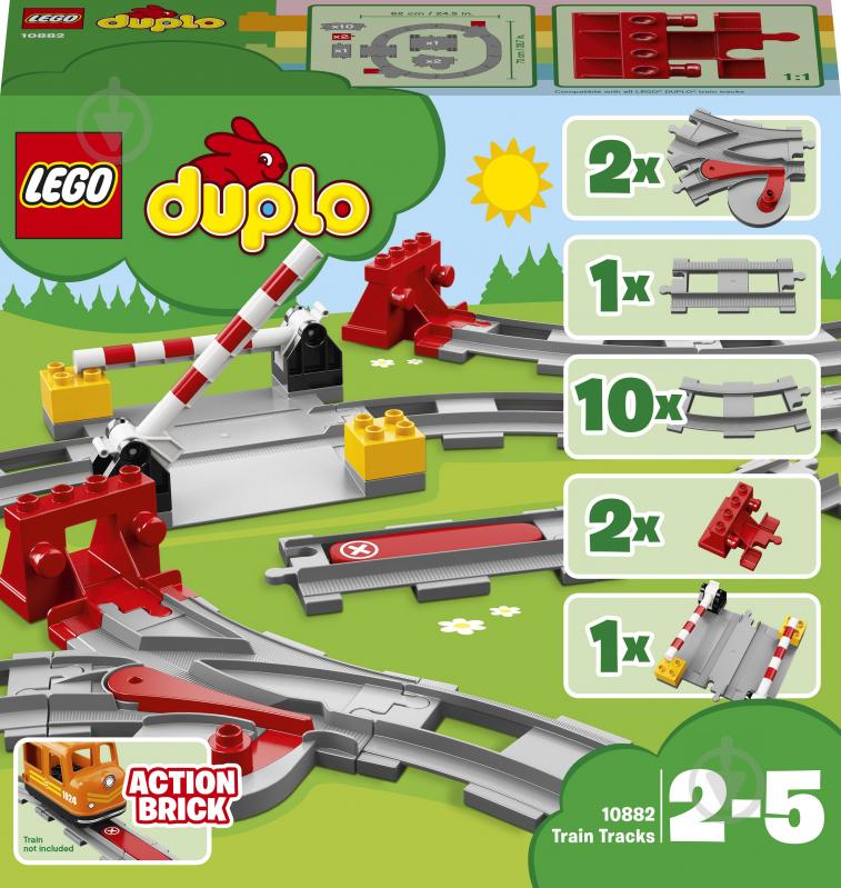 Конструктор LEGO DUPLO Залізничні колії 10882 - фото 1