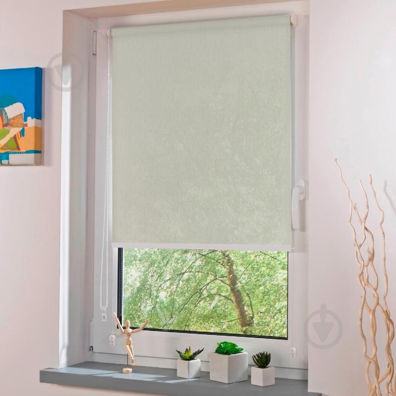 Ролета мини Rollotex LEN с фиксацией под наклон светло-серая 85x150 см - фото 2