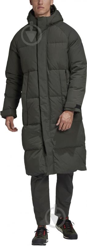 Пуховик чоловічий Adidas PUFFER DOWN COA FT2487 р.S чорний - фото 1