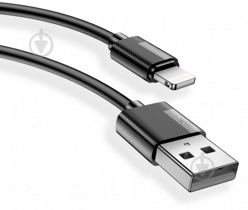 Кабель T-PHOX USB 2.0 AM TO LIGHTNING 1,2 м черный (T-L801 black PB) - фото 3