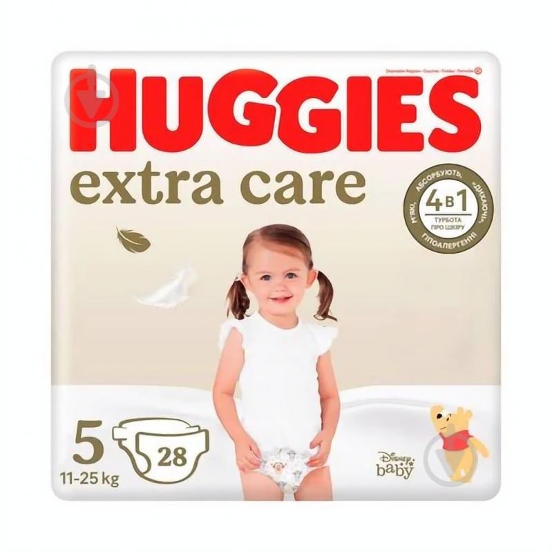 Підгузки Huggies Extra Care 5 12-22 кг 28 шт. - фото 1