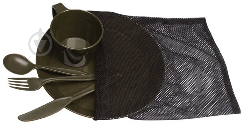 Набір столових приборів Sturm Mil-Tec ø200 мм 35 мм 0,2 л CAMP SET PLASTIC - фото 1 Набір столових приборів Sturm Mil-Tec ø200 мм 35 мм 0,2 л CAMP SET PLASTIC - фото 1