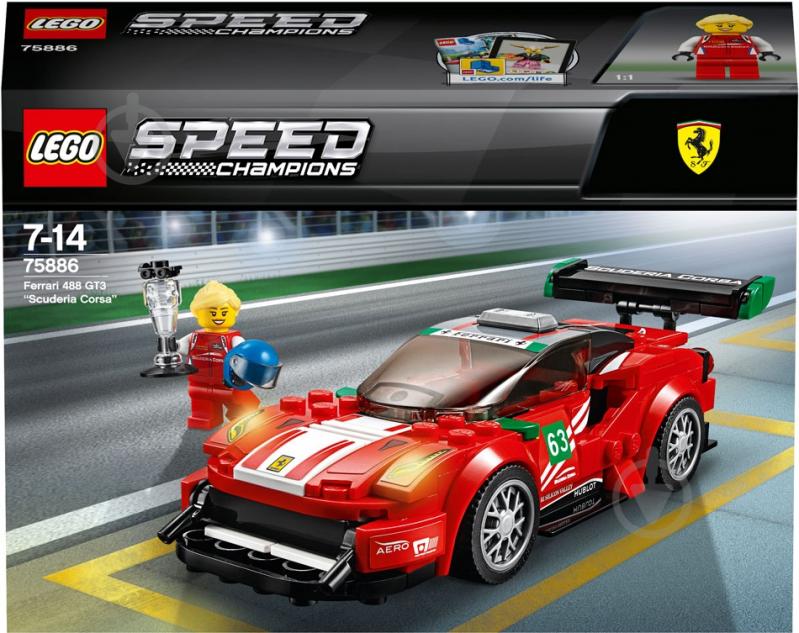 Конструктор LEGO Speed Champions Автомобіль Ferrari 488 GT3 Scuderia Corsa 75886 - фото 1