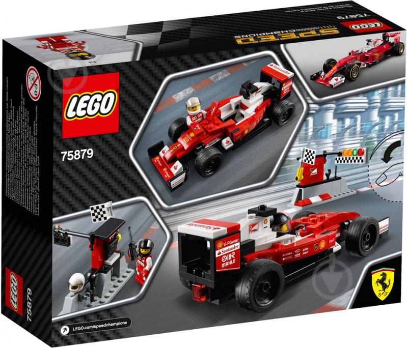 Конструктор LEGO Speed Champions Автомобіль Scuderia Ferrari SF16-H 75879 - фото 6