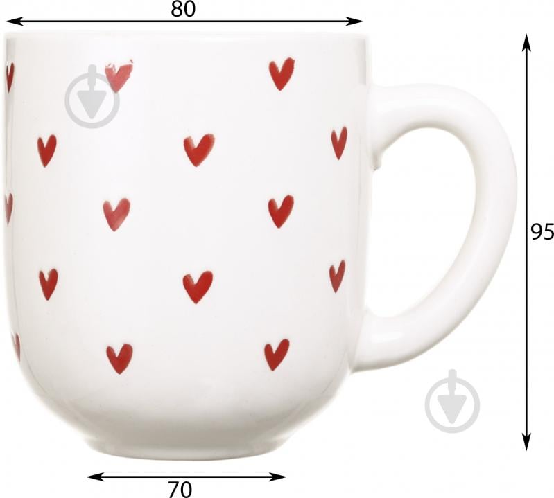 Чашка Fiora Sweetheart white 300 мл - фото 2