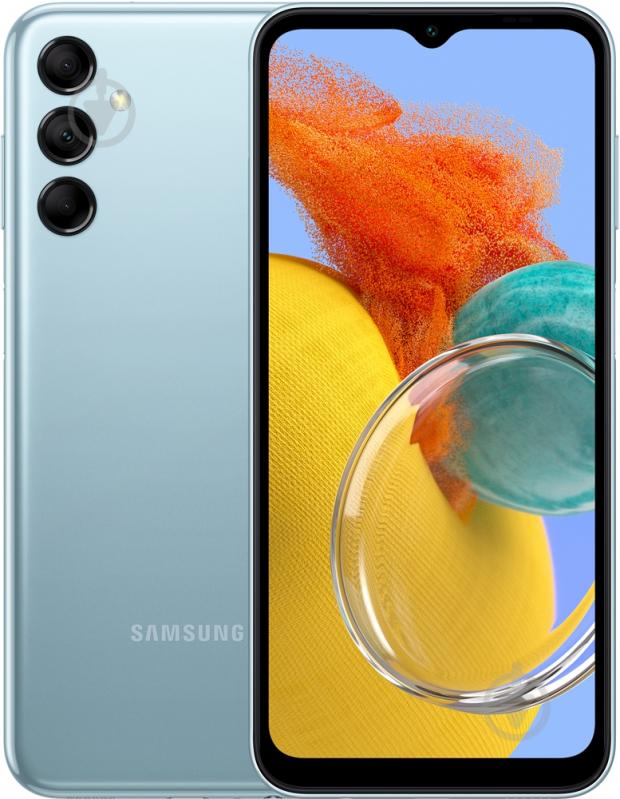 Смартфон Samsung Galaxy M14 4/64GB blue (SM-M146BZBUSEK) - фото 1 Смартфон Samsung Galaxy M14 4/64GB blue (SM-M146BZBUSEK) - фото 1