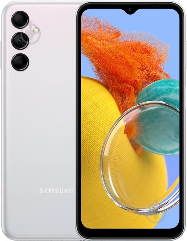 Смартфон Samsung Galaxy M14 4/64GB silver (SM-M146BZSUSEK) - фото 1