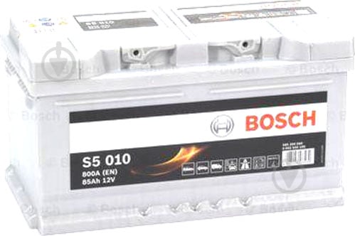 Аккумулятор автомобильный Bosch S5 Silver Plus 85Ah 800A 12V 0092S50100 «+» слева (0 092 S50 100) - фото 1