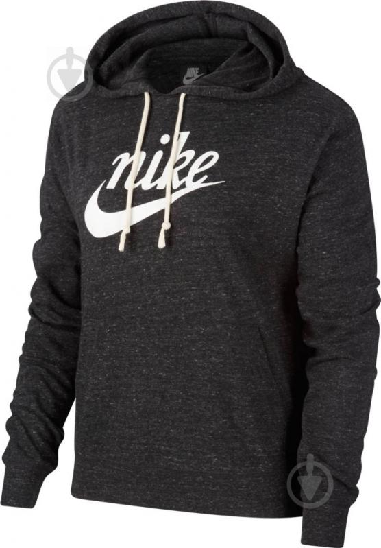 Джемпер Nike W NSW GYM VNTG HOODIE HBR CJ1691-010 р. XL черный - фото 1