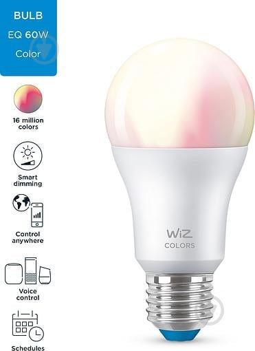 Умная лампа WIZ Smart RGB Wi-Fi 8 Вт A60 матовая E27 220 В 2200-6500 К 929002383602 - фото 4