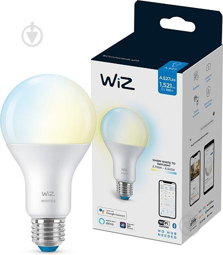 Умная лампа WIZ Smart Wi-Fi 13 Вт A60 матовая E27 220 В 2700-6500 К 929002449602 - фото 1